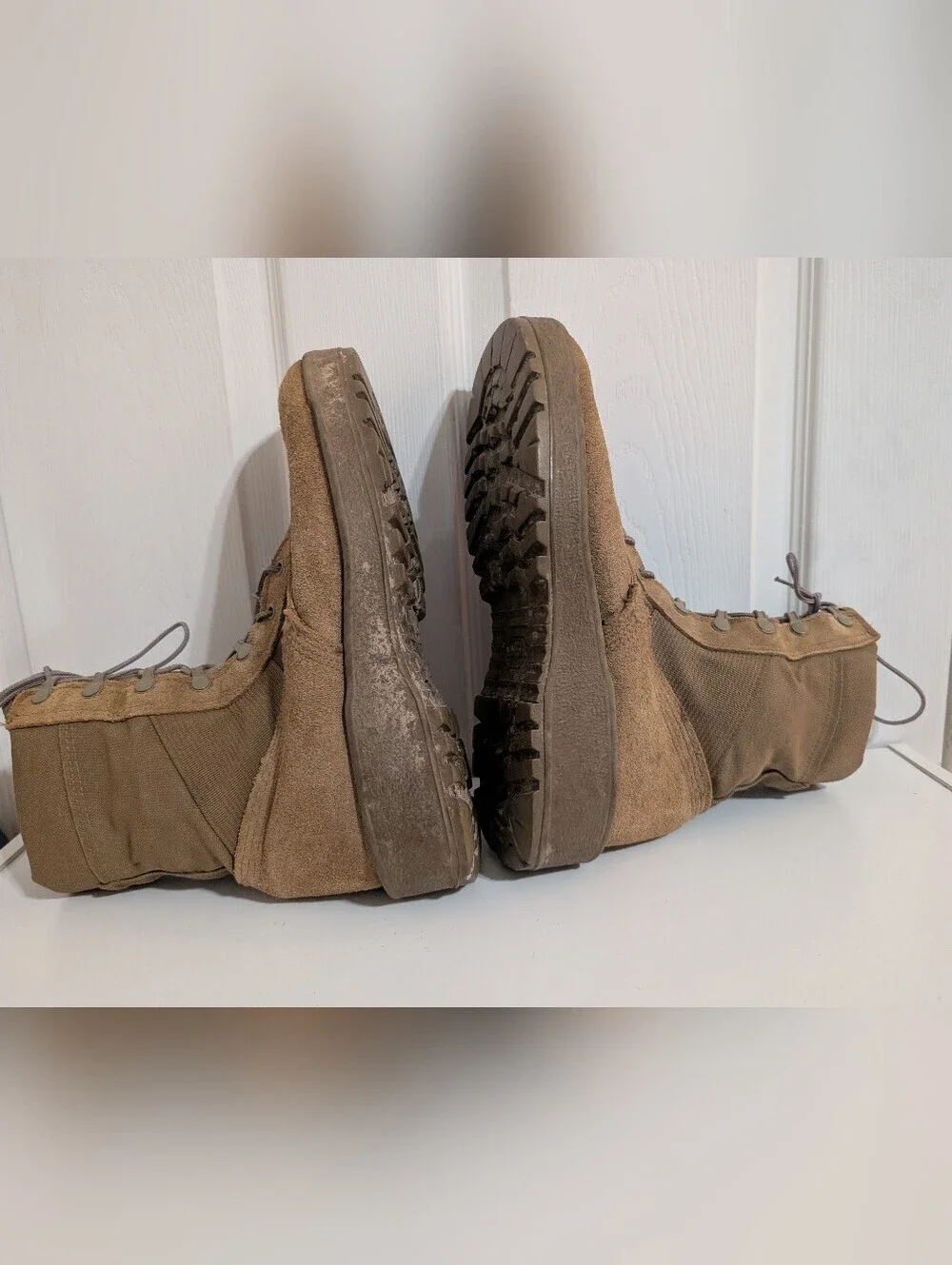 Altama Mens Combat Boots Coyote Brown Tan Vibram Leather Military Size 10 Wide